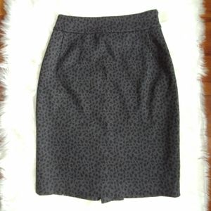 Black & Grey Cheetah Print Skirt Size 4
